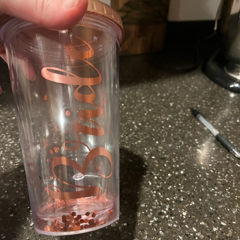 Nwt bride glitter tumbler
